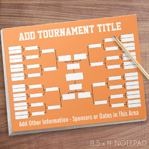 Sports Tournament Bracket Notepad