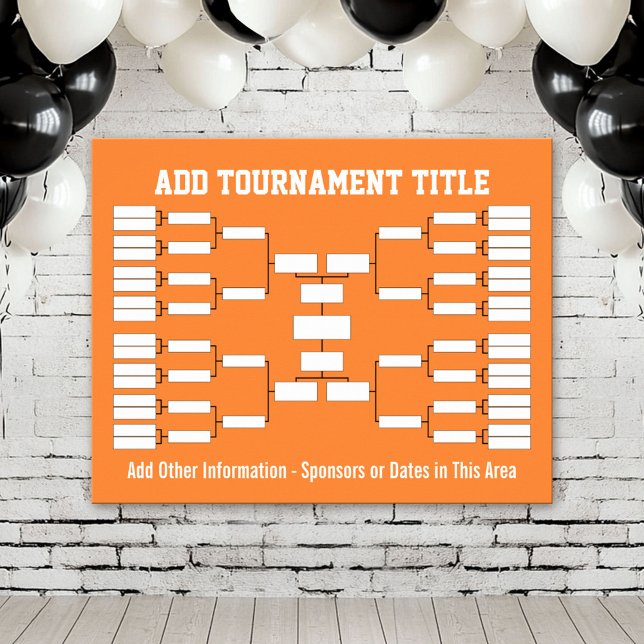 Sports Tournament Bracket Poster (Tournament Bracket Poster)
