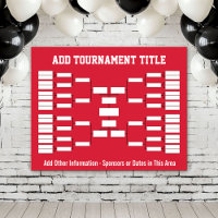 Sports Tournament Bracket - Red 32 teams
