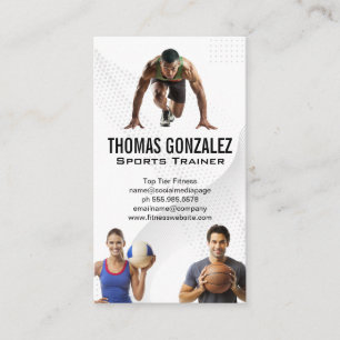 Sports Trainer Assortment of Athletes Appointment Card