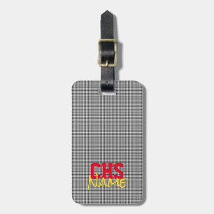 Sports Travel Team School Colours Name Initials Fu Luggage Tag