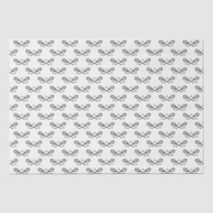 Sports Vintage Crossed Tennis Racquet Tennis Balls Tissue Paper