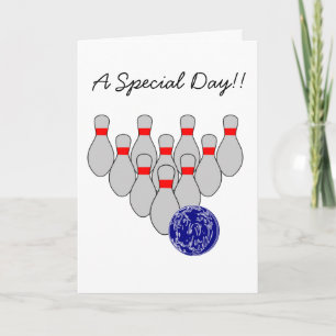 Sportsman Bowling Birthday Card