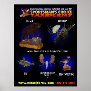 SPORTSMAN'S CHOICE TAXIDERMY POSTER