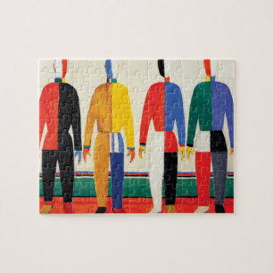 Sportsmen by Kazimir Malevich Jigsaw Puzzle