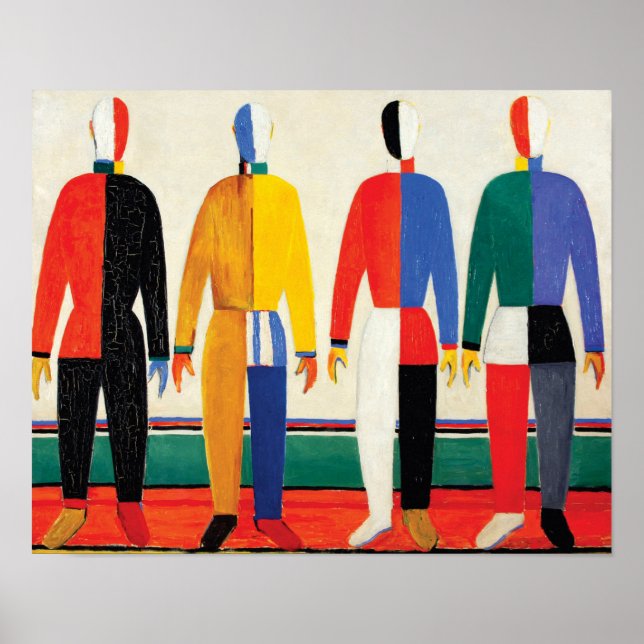 Sportsmen by Kazimir Malevich Poster (Front)