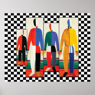 Sportsmen (Remix) by Kazimir Malevich Poster