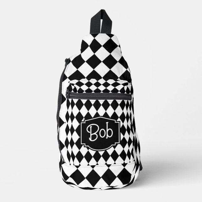 Sporty and Whimsical Personalised  Sling Bag (Front)