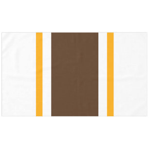Sporty Athletic Brown Orange White Racing Stripes Tablecloth