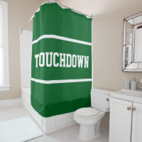 Sporty Athletic Green TOUCHDOWN White Text Stripes