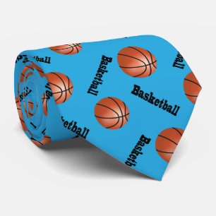 Sporty Baby Blue Background   Basketball Tie