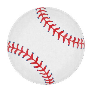 Sporty-Baseball Classic Red & White Sports Themed Cutting Board