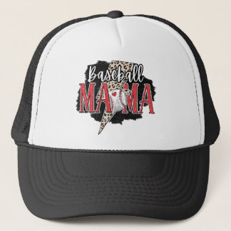Sporty Baseball Mama Vibes Trucker Hat