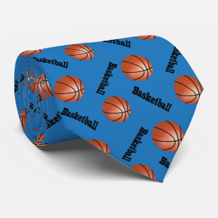 Sporty Blue Background   Basketball Tie