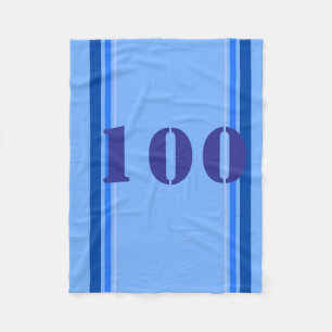 Sporty Blue Fleece Blanket