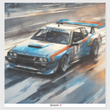 Sporty Blue Racing Car