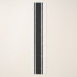 Sporty Bold Black Centre Racing Stripes On White Scarf<br><div class="desc">This sleek design features a black centre stripes. Adjoining white outer edge stripes complete the sporty composition.</div>