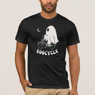 Sporty Cartoon Halloween Ghost on BooCycle T-Shirt