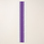 Sporty Colourful Purple Racing Stripes White Edges Scarf<br><div class="desc">This sleek,  colourful design features a colourful purple centre stripe highlighted with matching floating pinstripes. Adjoining white outside edge stripes complete the sporty composition.</div>