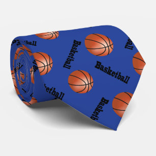 Sporty Dark Blue Background   Basketball Tie