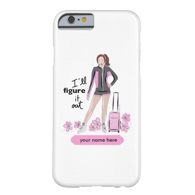 Sporty Figure Skater with Skating Bag Case-Mate iPhone Case (Back)