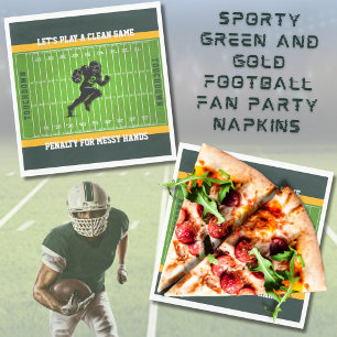 Sporty Football Fan Tailgate Party Napkins