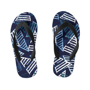 Sporty Fun: Creative Seamless Wallpaper. Kid's Flip Flops