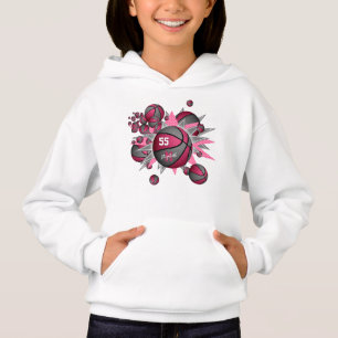 sporty girl's pink grey basketball blowout