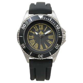 Sporty Gold and Black eWatch Watch