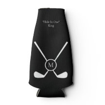 Sporty Golf Clubs Illustration Custom Monogram
