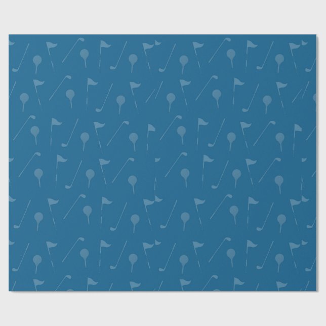 Sporty Golf Gift Wrap for Golf Lovers (Flat)