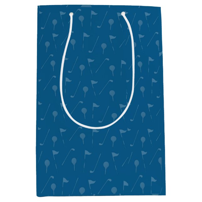 Sporty Golf Gift Wrap for Golf Lovers Medium Gift Bag (Front)