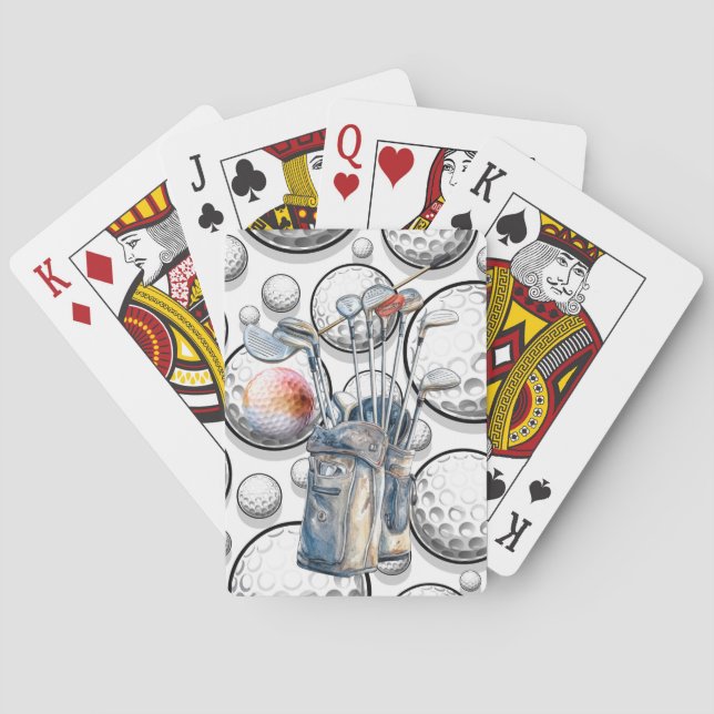 Sporty Golf  Playing Cards (Back)