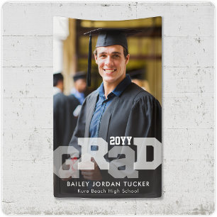 Sporty GRAD Overlay Photo Graduation Banner