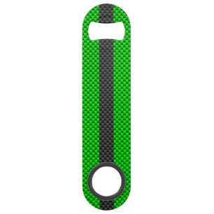 Sporty Green Carbon Fibre Style Racing Stripes