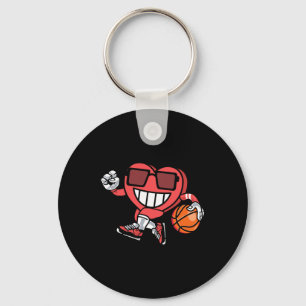 Sporty Heart Valentine's Day Sketll Love Score Adu Key Ring