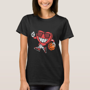 Sporty Heart Valentine's Day Sketll Love Score Adu T-Shirt