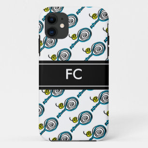 Sporty iPhone case with tennis racket pattern