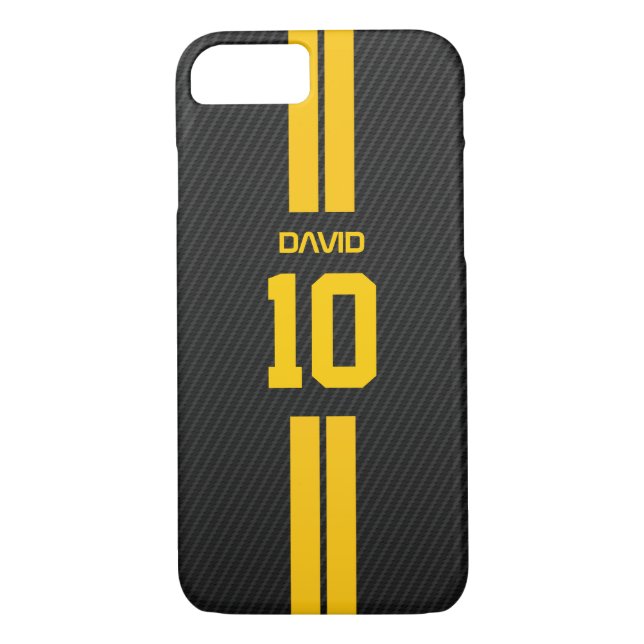 Sporty Jersey Gold Stripes iPhone 7 Case (Back)