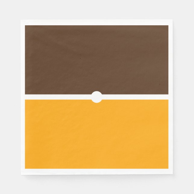 Sporty Modern Cocoa Golden Yellow Colour Block Napkin (Front)