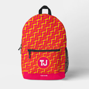 Sporty Orange  Ballerina Colourful Printed Backpack