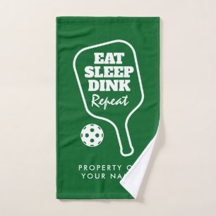 Sporty pickleball hand towel for player and fan