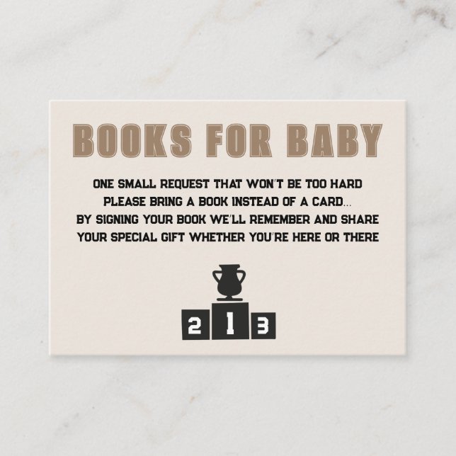 Sporty Race Car Books For The Baby Shower Enclosure Card (Front)
