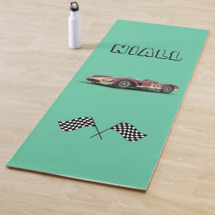Sporty Race Car  Personalised Yoga Mat