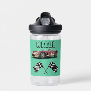Sporty Race Car   Water Bottle