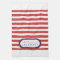 Sporty Red White Blue Nautical Stripes Monogram