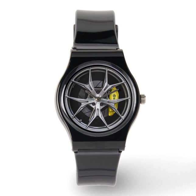 Sporty Rim Wheels Design Watch (Front)