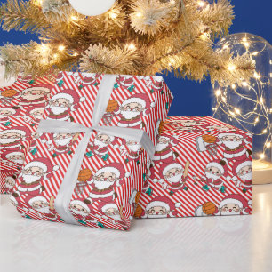 Sporty Santa Wrapping Paper