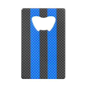 Sporty Sky Blue Carbon Fibre Style Racing Stripes