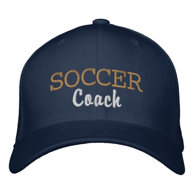 Sporty Soccer Coach Embroidered Hat (Front)